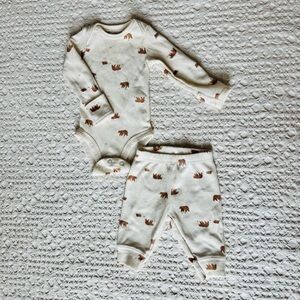Carter's Cream Baby Outfit Set onesie and pants